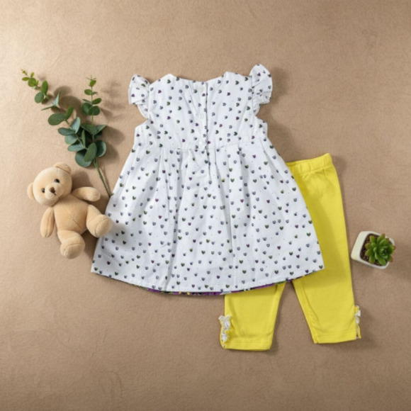 New Laura Ashley Baby Girl Outfit set Top Leggings matching headband 3 months - Picture 4 of 4